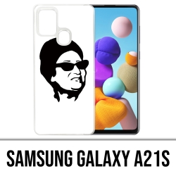 Custodia per Samsung Galaxy A21s - Oum Kalthoum nero bianco