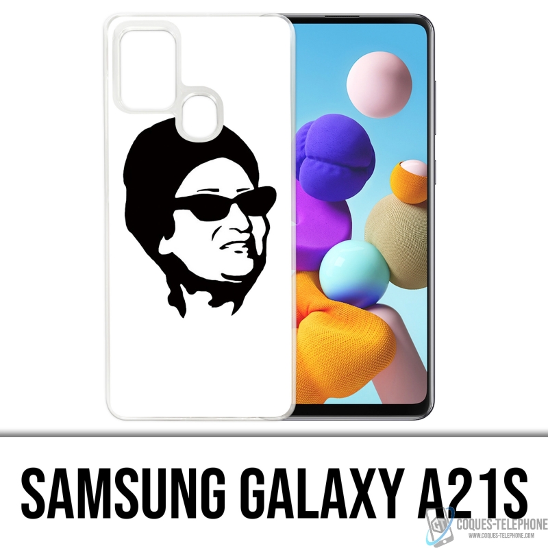 Samsung Galaxy A21s Case - Oum Kalthoum Schwarz Weiß