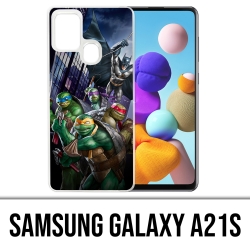 Custodia per Samsung Galaxy A21s - Batman vs Teenage Mutant Ninja Turtles