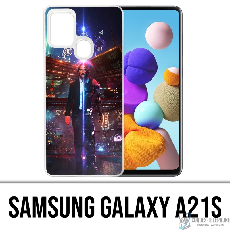 Custodia per Samsung Galaxy A21s - John Wick X Cyberpunk