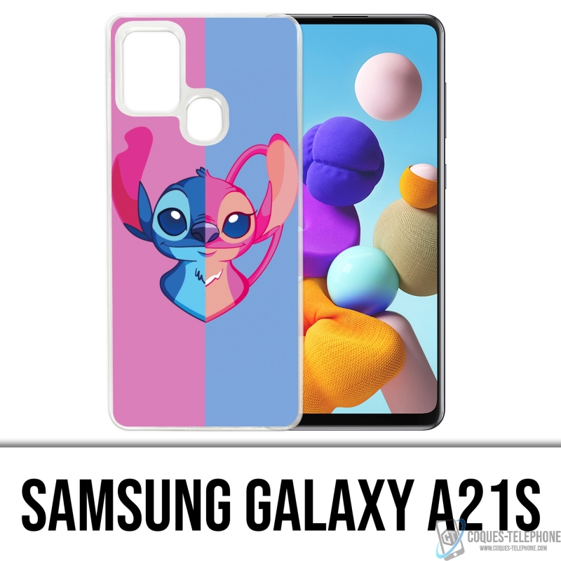 Samsung Galaxy A21s Case - Stitch Angel Heart Split