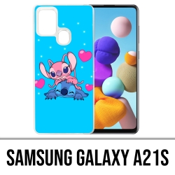 Samsung Galaxy A21s Case - Stitch Angel Love