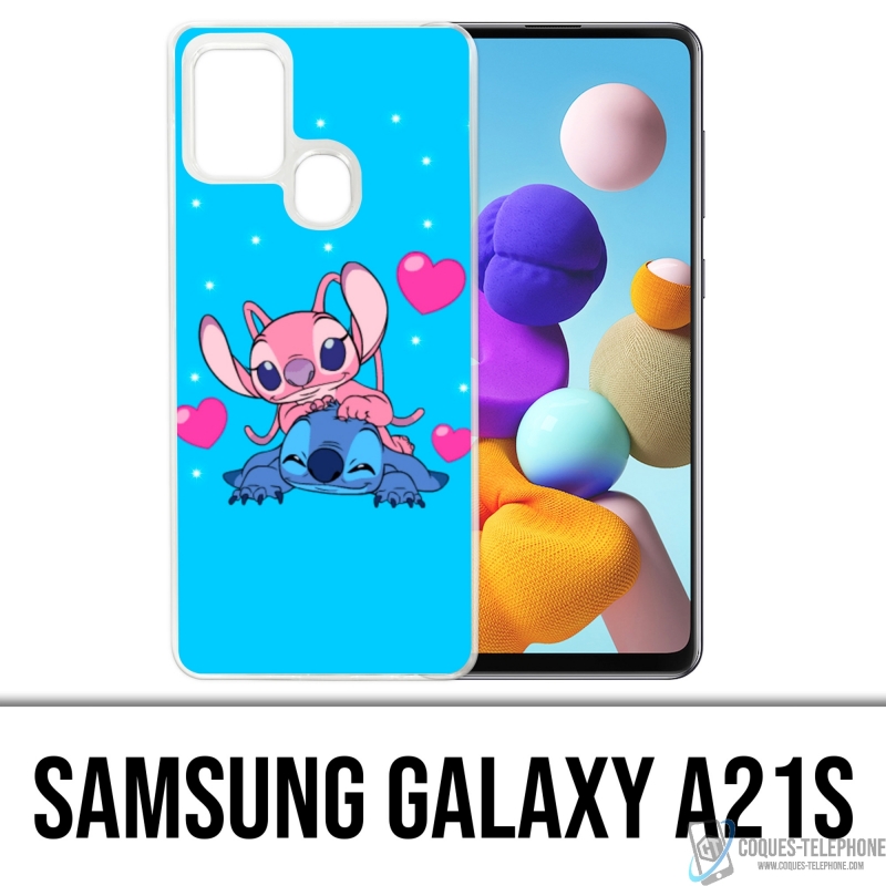 Coque Samsung Galaxy A21s - Stitch Angel Love