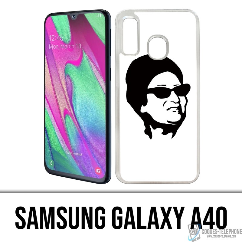 Samsung Galaxy A40 Case - Oum Kalthoum Black White