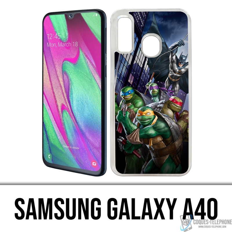 Samsung Galaxy A40 Case - Batman Vs Teenage Mutant Ninja Turtles