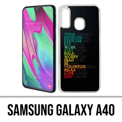 Funda Samsung Galaxy A40 - Motivación diaria
