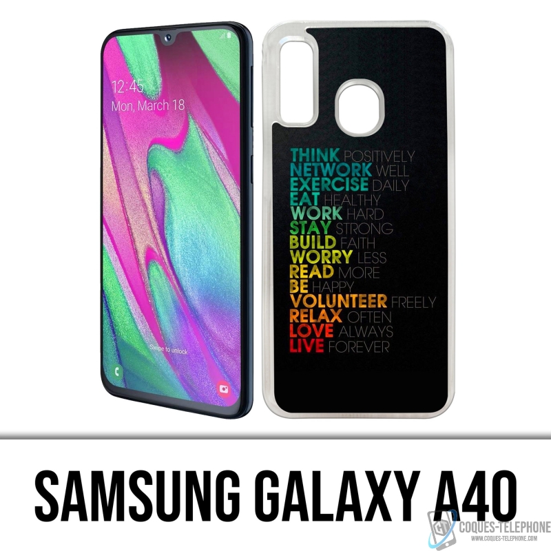 Samsung Galaxy A40 Case - Tägliche Motivation