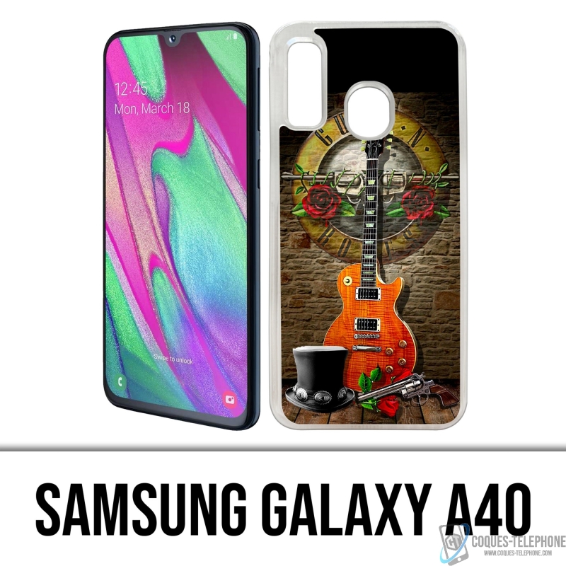 Samsung Galaxy A40 Case - Guns N Roses Gitarre