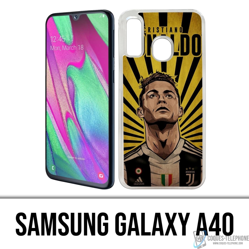 Coque Samsung Galaxy A40 - Ronaldo Juventus Poster