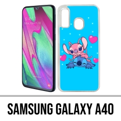Samsung Galaxy A40 case - Stitch Angel Love