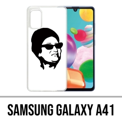 Custodia per Samsung Galaxy A41 - Oum Kalthoum Nero Bianco