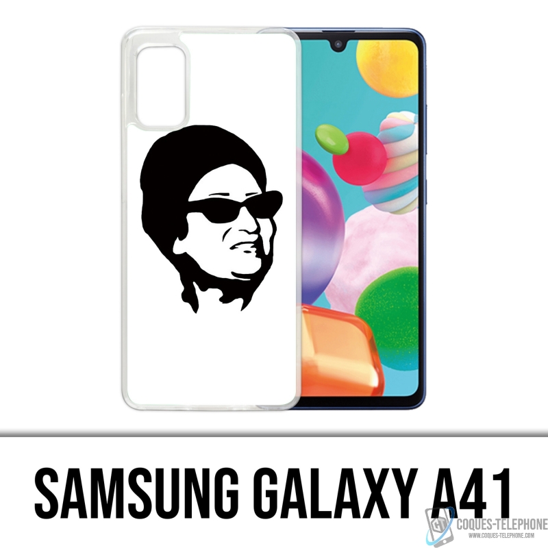 Custodia per Samsung Galaxy A41 - Oum Kalthoum Nero Bianco