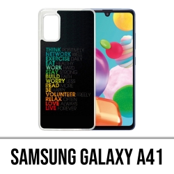Samsung Galaxy A41 Case - Tägliche Motivation