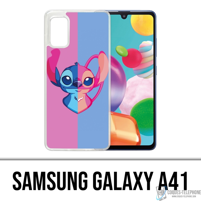 Samsung Galaxy A41 Case - Stitch Angel Heart Split