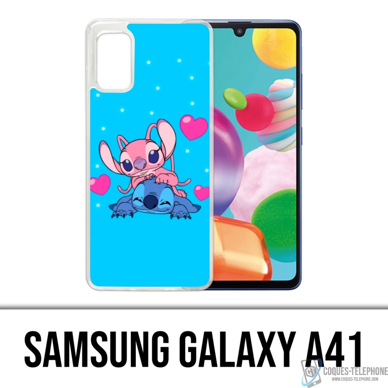 Samsung Galaxy A41 case - Stitch Angel Love