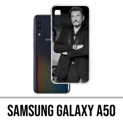 Samsung Galaxy A50 Case - Johnny Hallyday Schwarz Weiß
