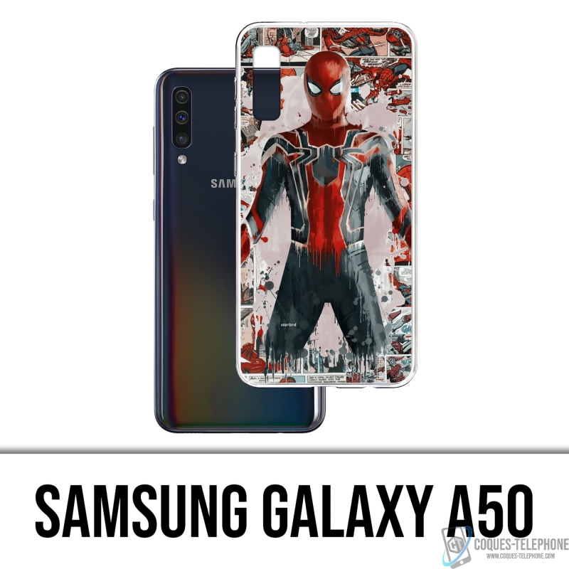 Samsung Galaxy A50 case - Spiderman Comics Splash