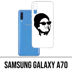 Custodia per Samsung Galaxy A70 - Oum Kalthoum Nero Bianco