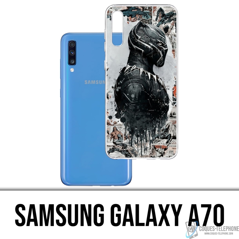 Coque Samsung Galaxy A70 - Black Panther Comics Splash
