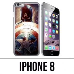Coque iPhone 8 - Captain America Grunge Avengers