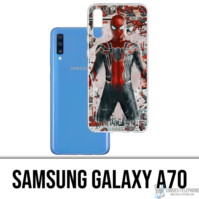 Funda Samsung Galaxy A70 - Spiderman Comics Splash