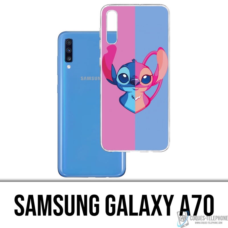 Coque Samsung Galaxy A70 - Stitch Angel Coeur Split