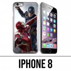 Captain America gegen Iron Man Avengers iPhone 8 Hülle