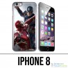 Coque iPhone 8 - Captain America Vs Iron Man Avengers