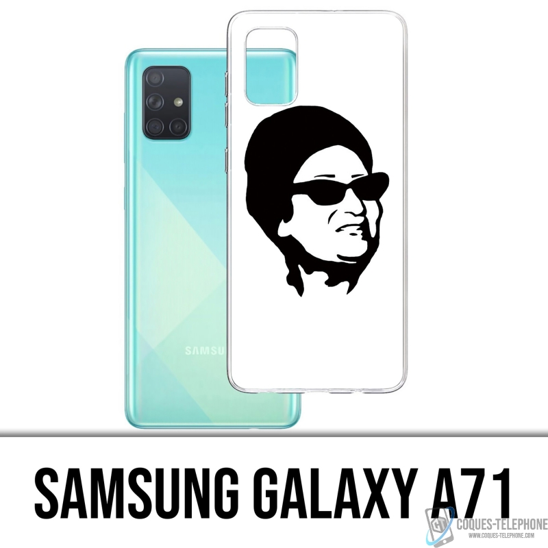 Funda Samsung Galaxy A71 - Oum Kalthoum Negro Blanco