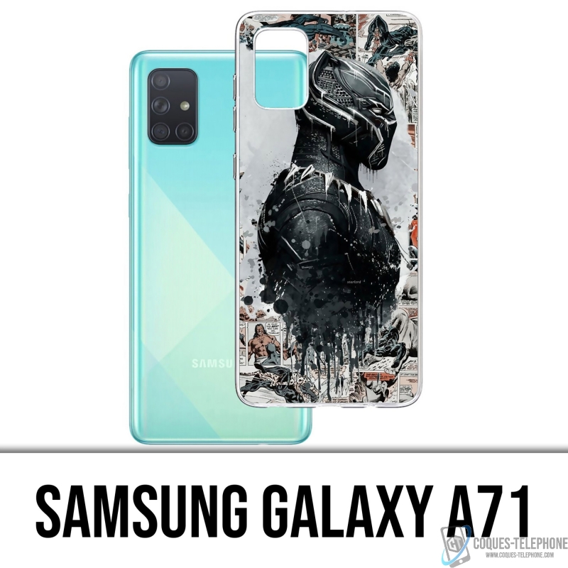 Custodia per Samsung Galaxy A71 - Black Panther Comics Splash