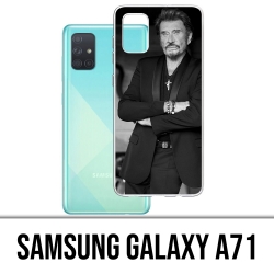 Coque Samsung Galaxy A71 - Johnny Hallyday Noir Blanc