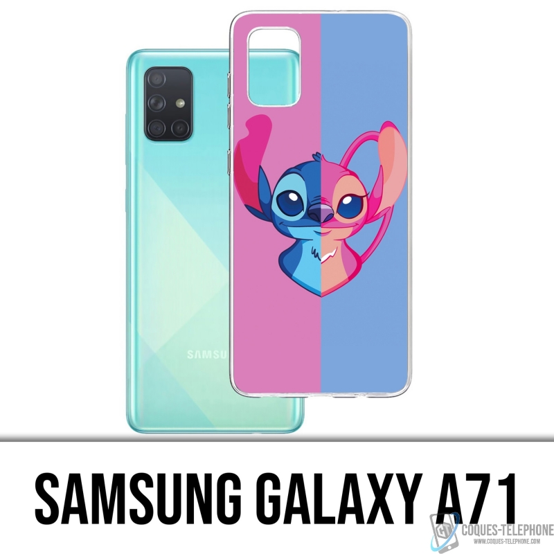 Samsung Galaxy A71 Case - Stitch Angel Heart Split