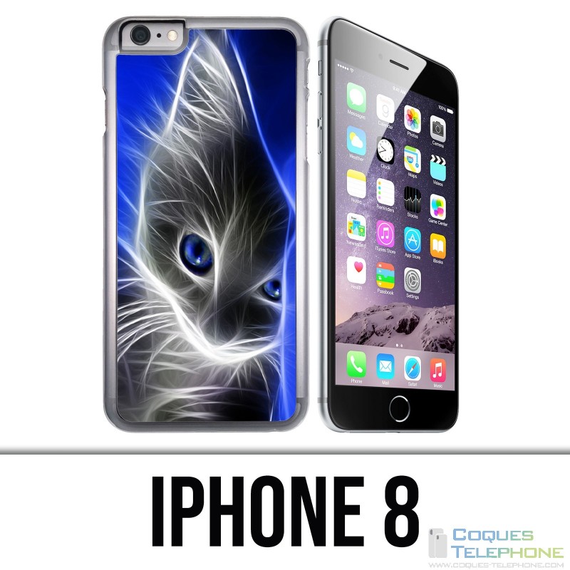 Coque iPhone 8 - Chat Blue Eyes