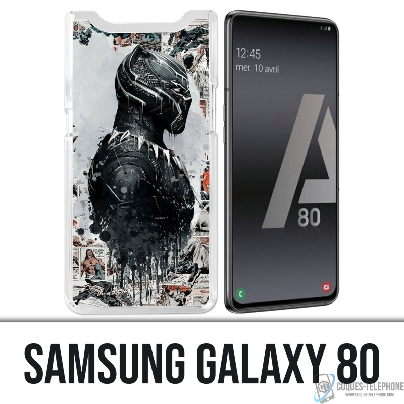 Custodia per Samsung Galaxy A80 / A90 - Black Panther Comics Splash