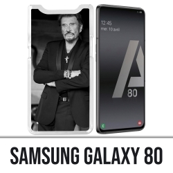 Funda Samsung Galaxy A80 / A90 - Johnny Hallyday Negro Blanco