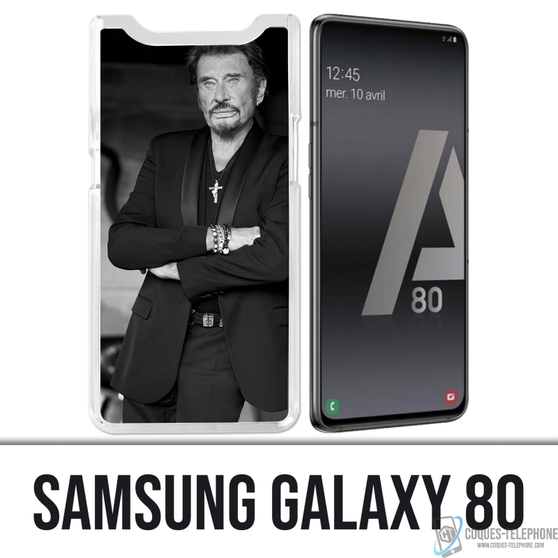 Samsung Galaxy A80 / A90 Case - Johnny Hallyday Schwarz Weiß