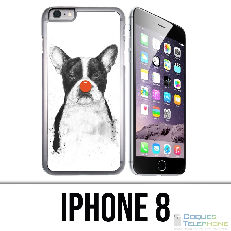 IPhone 8 case - Dog Bulldog Clown