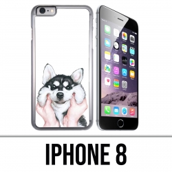 Custodia per iPhone 8 - Dog Husky Cheeks