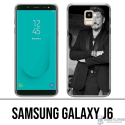 Samsung Galaxy J6 Case - Johnny Hallyday Schwarz Weiß
