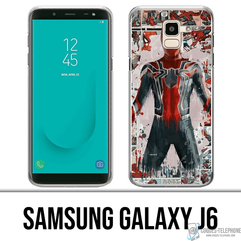 Funda Samsung Galaxy J6 - Spiderman Comics Splash