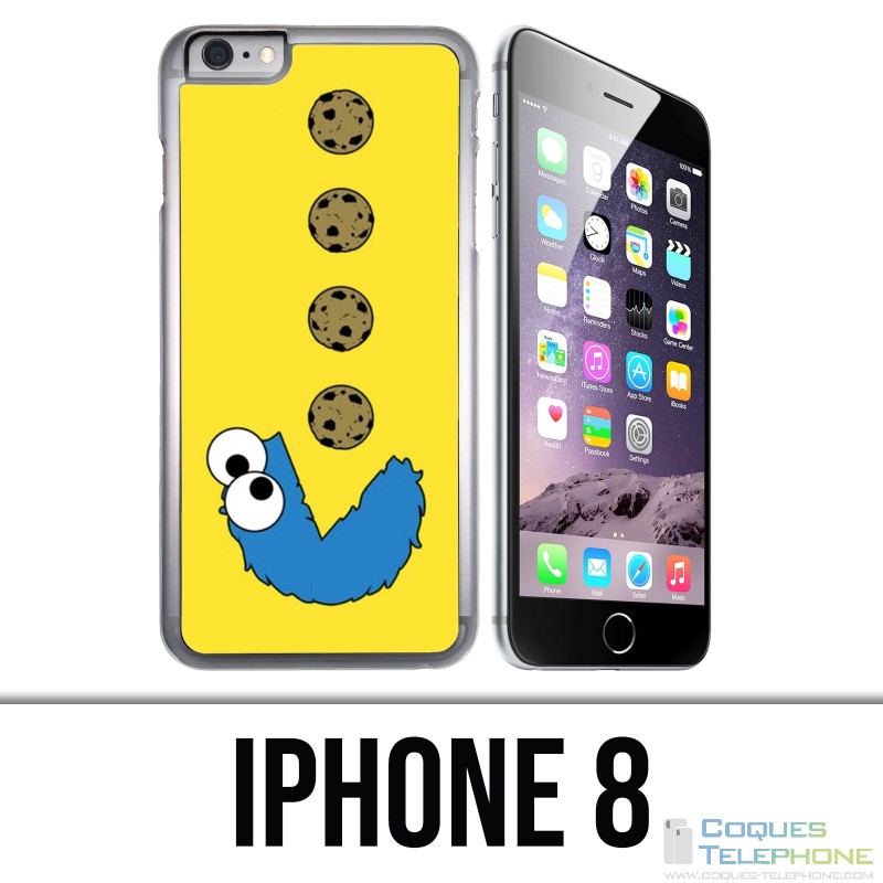 Coque iPhone 8 - Cookie Monster Pacman