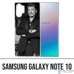 Coque Samsung Galaxy Note 10 - Johnny Hallyday Noir Blanc
