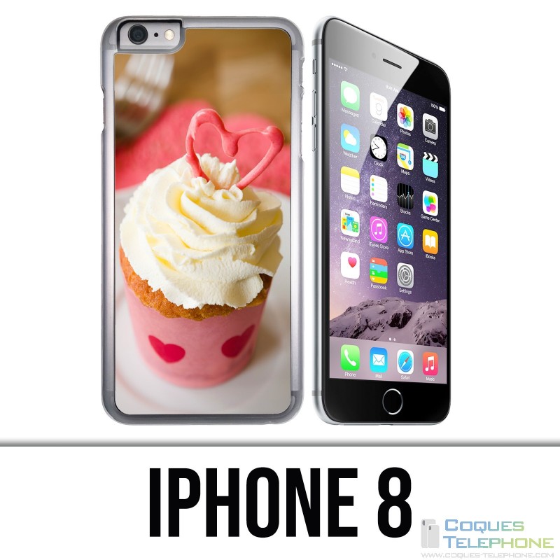 Custodia per iPhone 8 - Cupcake rosa