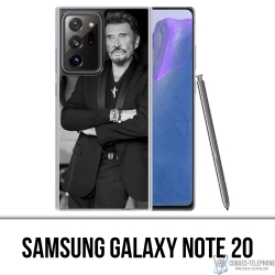 Coque Samsung Galaxy Note 20 - Johnny Hallyday Noir Blanc