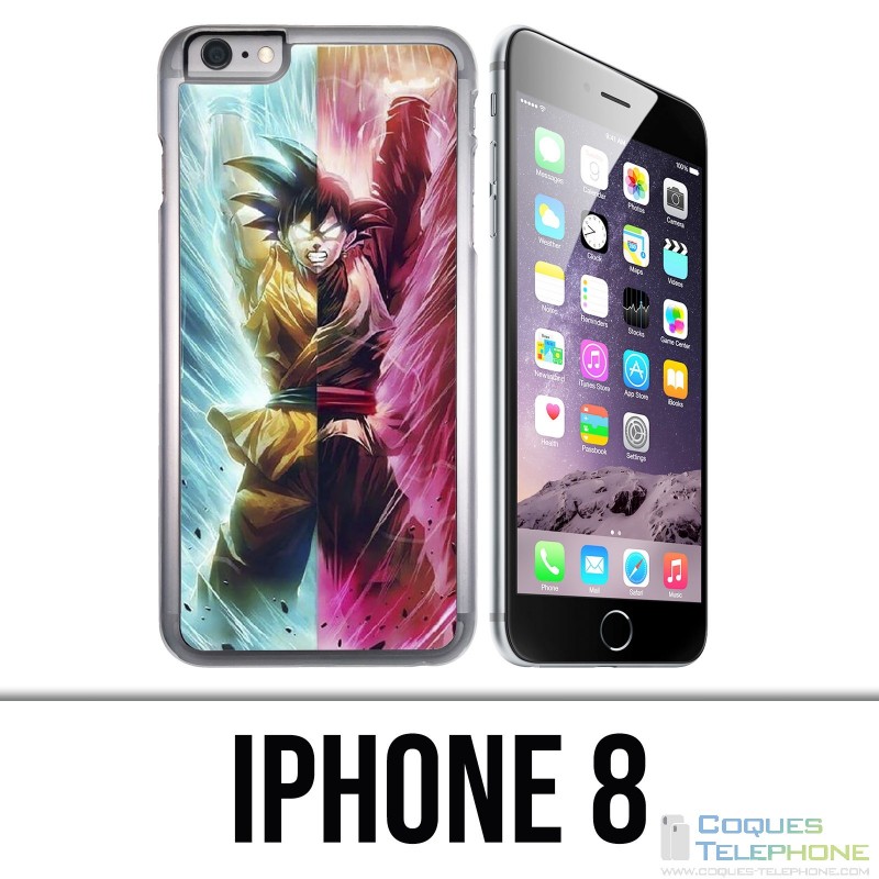 Coque iPhone 8 - Dragon Ball Black Goku Cartoon