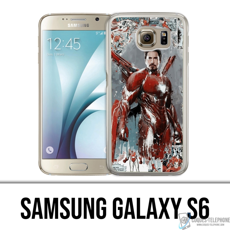 Coque Samsung Galaxy S6 - Iron Man Comics Splash