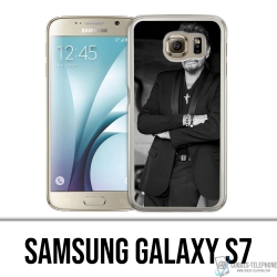 Coque Samsung Galaxy S7 - Johnny Hallyday Noir Blanc