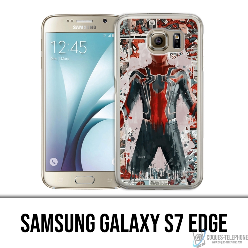 Coque Samsung Galaxy S7 edge - Spiderman Comics Splash