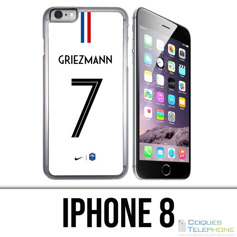 Coque iPhone 8 - Football France Maillot Griezmann