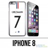 Coque iPhone 8 - Football France Maillot Griezmann